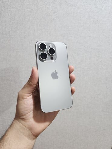 Apple iPhone: IPhone 15 Pro, 128 GB, Natural Titanium, Simsiz şarj, Face ID, Sənədlərlə — 5