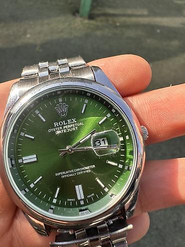 Классические часы: Наручные часы с зеленым циферблатом в стиле Rolex Oyster Perpetual — 2