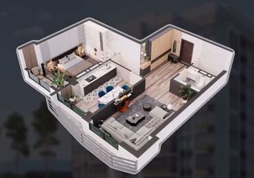 Долгосрочная аренда квартир: 2 комнаты, 72 м², Элитка, 5 этаж, ПСО (под самоотделку)