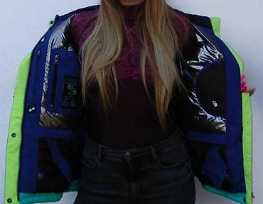 Ski jakne: Zimska/ski jakna – žensko - Trobojni dizajn: tamnoplava, limeta i — 11