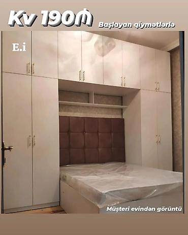mebel alan: Yataq otağı üçün quraşdırılan mebel dəsti - Divardan-divara — 1