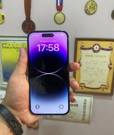 apple x ikinci el: IPhone 14 Pro, 128 ГБ, Deep Purple