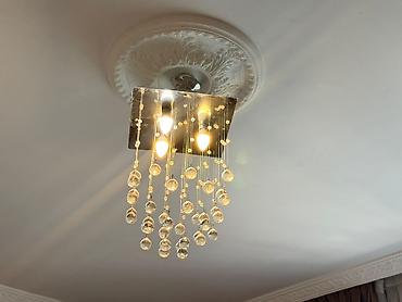 gizli işıq tavan: Çılçıraq, 3 lampa, Metal — 1