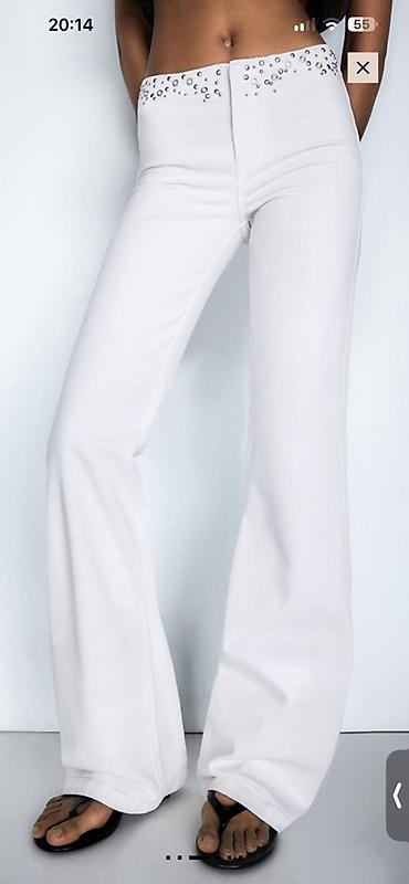 ağ şalvar: Şalvar, Bershka, S, rəng - Ağ — 6