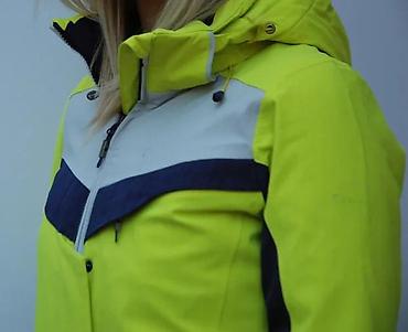original tech fleece: Ženska sportska jakna za zimu/sneg – neon žuta sa tamnoplavim i — 1