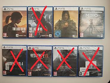 ps5 oyunları qiymeti: Aşağıdakı disklər qalıb: The last of us part 1 ( 55 AZN ) Dead — 1