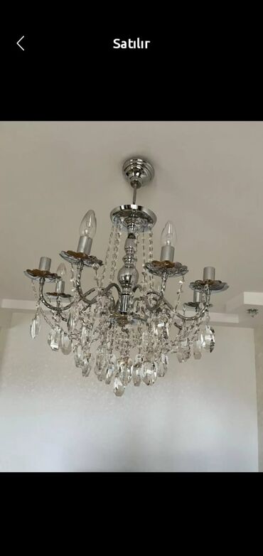 Ev üçün digər mallar: Çılçıraq, 8 lampa, Xrustal