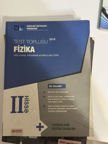 fizika test toplusu 2019 cavablari: Bu kitab Dövlət İmtahan Mərkəzi tərəfindən hazırlanmış Fizika fənni