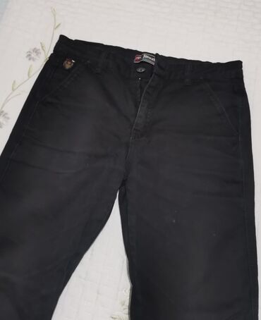 джинсы черные с высокой: Джинсы и брюки, цвет - Черный, Б/у