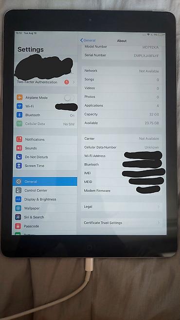 mini ipad: Apple iPad (Model MD792X/A) – 32 GB Xüsusiyyətlər: - Yaddaş: 32 GB — 1