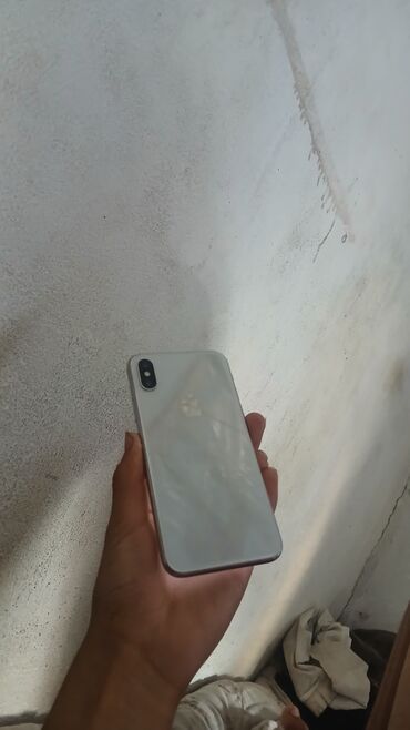 купить ipod nano: IPhone X, Колдонулган, 64 ГБ, Natural Titanium, Каптама, 100 %