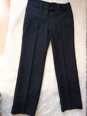 crne pantalone letnje: XL (EU 42), Normalan struk, Ravne nogavice