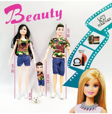 gozel barbi sekilleri: Barbie girls and boy family desti yeniden geldi. Cemi 3 eded qalib