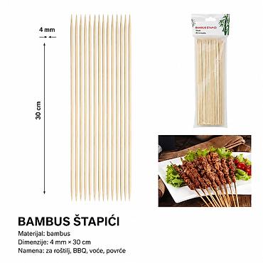 KMT Bambusovi štapići 500545 Praktični bambusovi štapići za pripremu