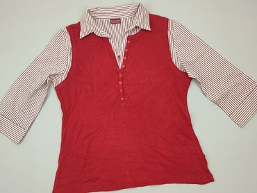 bluzka w paski czerwone: Damska Bluza, XL (EU 42), stan - Dobry
