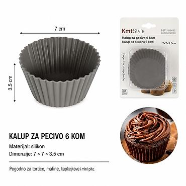 KMT Srednja okrugla šolja za mafine 2416083 Silikonski kalupi za