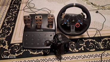 direksiyon setleri: Logitech G29 oyun sukani, sukan teze veziyyetdedir, hec bir zedesi