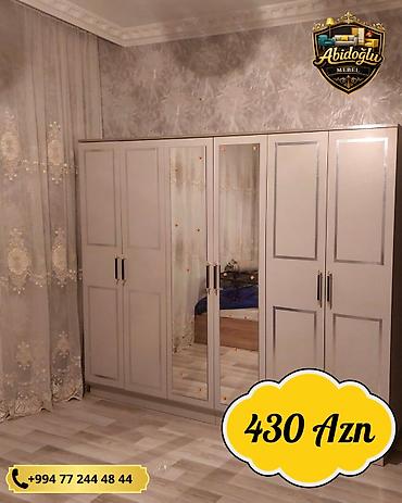 qapi celengi: Yeni, 6 qapı, Güzgülü, Boz, Açılan, Düz dolab — 1