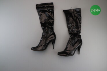 Чоботи: Жіночі лаковані чоботи з текстурою, р. 39 Довжина устілки: 25 см