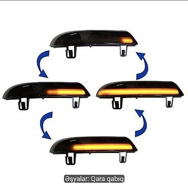 lider disk teker satisi: Mashin güzgüsü üçün dinamik dönmə siqnalları (LED) – qara korpus — 5