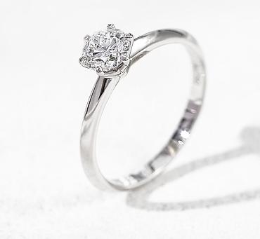Украшения с бриллиантами: 💍 Кольцо из белого золота 750 пробы с лабораторными бриллиантами • — 6