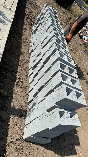 Пескоблок: Пескоблок Рваный, Заборный, 190x190x390, Платная доставка — 5