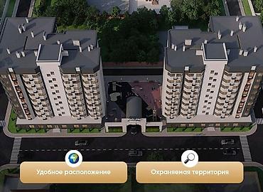 1 комната, 43 м², Кок-Жар ж/м Элитка, 8 этаж, ПСО (под самоотделку)