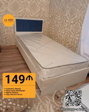 taxt doseklerinin satisi: Təknəfərlik çarpayı, Matras ilə