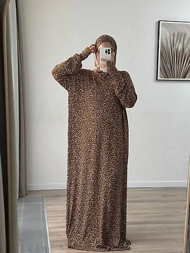 бамбуковый: Повседневное платье, Длинная модель, S, M, L — 3