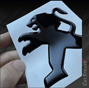 ajkula auto: 3D Stiker PEUGEOT - stikeri za automobile - 2801 Elegantni 3D Peugeot — 3