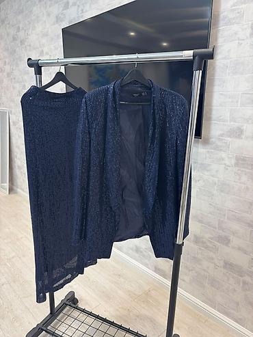 Tünd göy rəngli dəst – paltar və jaket - Parıltılı, mikro-payet at lalafo.az — 3 Tünd göy rəngli dəst – paltar və jaket - Parıltılı, mikro-payet — 3