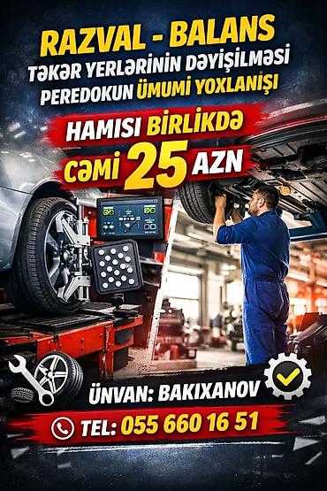 koreya: DADASH Auto Service – Baku, since 1998 Xidmətlər: - Razval və balans — 2