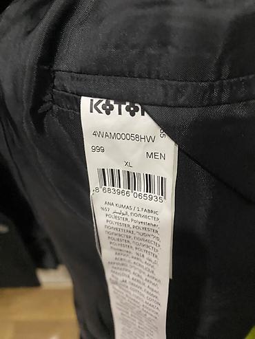çoban geyimi: Koton kişi palto – Casual xətt - Ölçü: XL - Rəng: qara - Model: 2 — 2