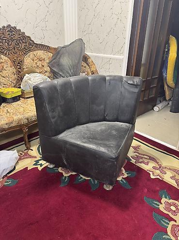 ofis divani: Künc divan, İşlənmiş, Bazasız, Dəri — 4