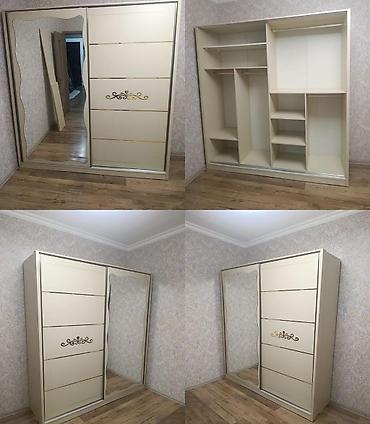 Мебель для дома: Damla firmasının qapısı sürgülü geyim dolabı. - Rəng: krem/bej — 1