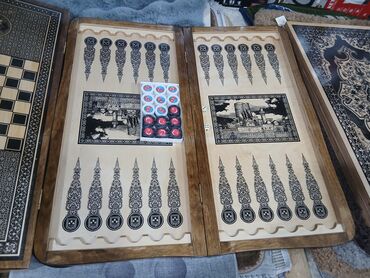 Nərdlər: Taxta nərd–şahmat taxtası (2‑si 1-də) - Material: bərk ağacdan — 10