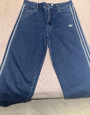 trapes salvar cins: Adidas Originals denim şalvar — 2