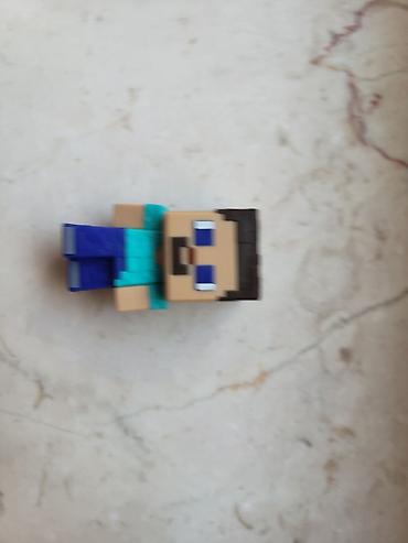 Oyuncaq fiqurlar: Minecraft Steve fiquru – mini oyuncağ - Dizayn: Piksel üslubunda, mavi — 1