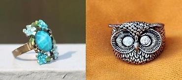Prstenje: Prsten Sova I Tirkizni prsten. 1. Prsten Sova Prekrasan prsten Sova — 1