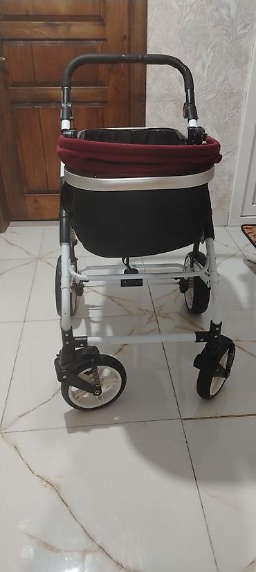 Araba-beşiklər: Uşaq arabası – dərin beşik tipli model - Rəng: qara gövdə, tünd-bordo — 4