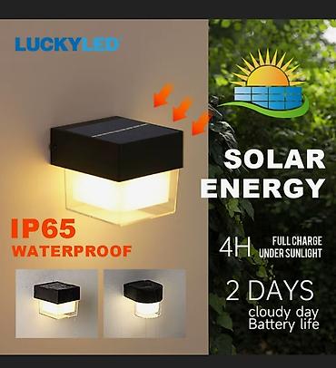 xengel yayan: LUCKYLED Günəş enerjili divar lampası - Enerji mənbəyi: Günəş — 1