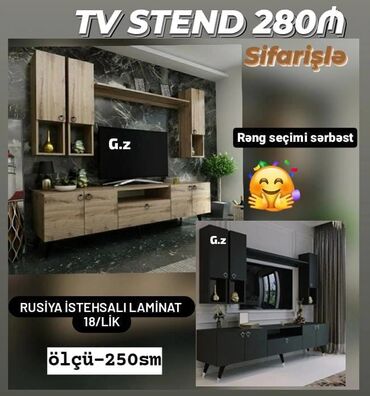 Masa və oturacaq dəstləri: TV stend yeni