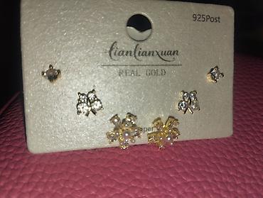 Bijuteriya: Lianlianxuan brendinin sırğa dəsti - Material: “REAL GOLD” qeydli — 2