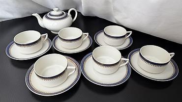 xrom caydan: Çay dəsti, rəng - Ağ, Farfor, 6 nəfərlik, Polşa — 1