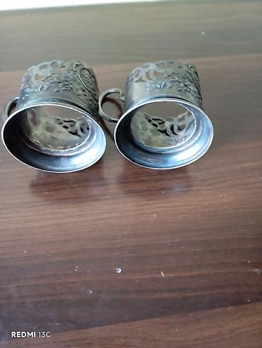 Qab-qacaq və mətbəx ləvazimatları: Məhsul: Metal fincanaltı (stəkan tutacağı) dəsti – 2 ədəd Təsvir: - — 4