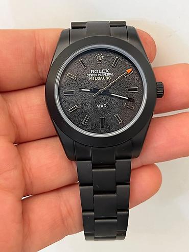 meta eynək: Rolex Oyster Perpetual Milgauss – Bamford/MAD xüsusi tərtibatlı, qara — 2