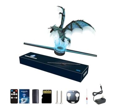 kompüter manitor: 3D Hologram Fan Display, kompyuterden animasiya elave etmek olur.Mini