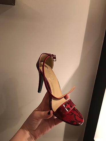 Sandale: Kožne sandale, zmijska koza, nove! — 8