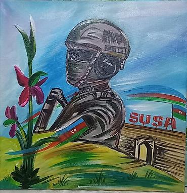 dini xalca: Məhsul: Orijinal rəsm əsəri – “Şuşa” mövzulu kompozisiya Təsvir: - — 1
