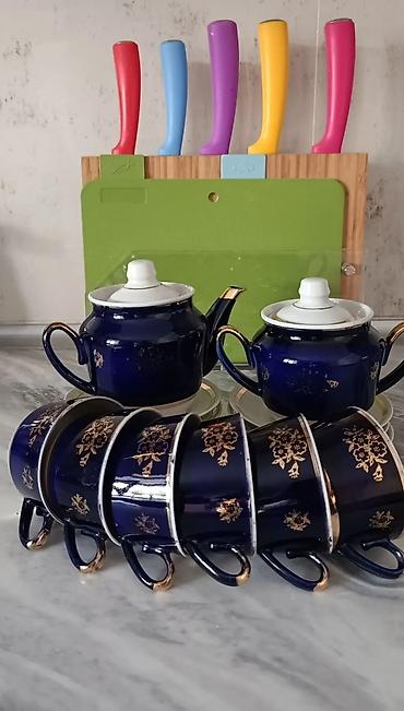 Çay dəsti, rəng - Mavi, Farfor, 6 nəfərlik, SSRİ lalafo.az -da Çay dəsti, rəng - Mavi, Farfor, 6 nəfərlik, SSRİ